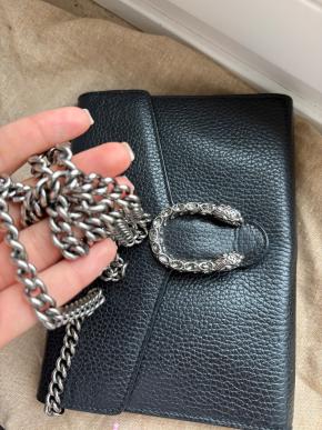 Gucci Black Leather Dionysus Crossbody Bag 10