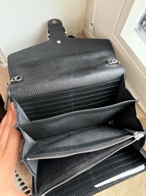 Gucci Black Leather Dionysus Crossbody Bag 11