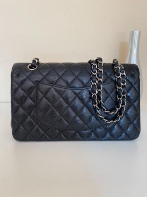 Chanel Medium Black Classic Caviar Double Flap Bag 3