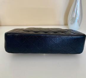 Chanel Medium Black Classic Caviar Double Flap Bag 5