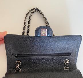 Chanel Medium Black Classic Caviar Double Flap Bag 7