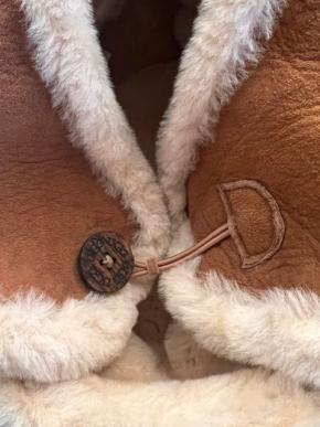 Ugg Chestnut Suede Bailey Aviator/Trapper Hat. 6