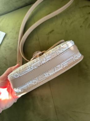 Dior Medium Beige Canvas Bobby Bag 4