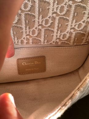Dior Medium Beige Canvas Bobby Bag 6