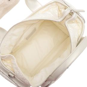 Chanel White Coco Neige Quilted Nylon Bowling Bag 3