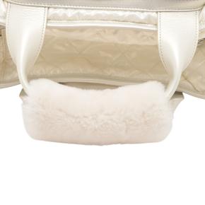 Chanel White Coco Neige Quilted Nylon Bowling Bag 8