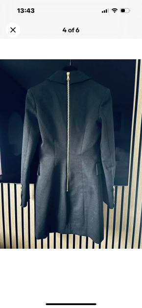 Balmain Black Structured Blazer Dress. 3