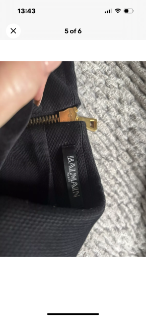 Balmain Black Structured Blazer Dress. 5