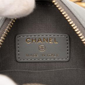 Lambskin Gray 19 Round Clutch with Chain 6