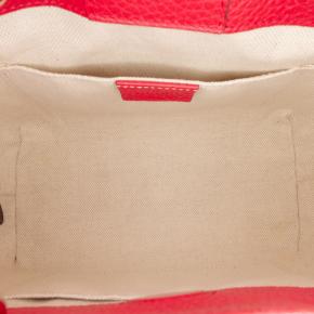 Gucci Red Small Bicolor Calfskin Bamboo Shopper Satchel 4