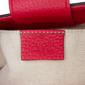 Gucci Red Small Bicolor Calfskin Bamboo Shopper Satchel 5