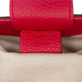 Gucci Red Small Bicolor Calfskin Bamboo Shopper Satchel 6