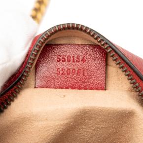 Gucci Red Mini GG Marmont Matelasse Leather Round Crossbody 6