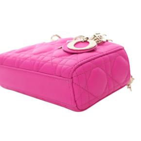 Dior Pink Micro Lambskin Cannage Lady D Joy 10