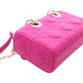 Dior Pink Micro Lambskin Cannage Lady D Joy 13