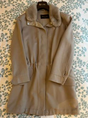 Loro Piana Cashmere 3/4 Length Coat With Detachable Mink Collar 10