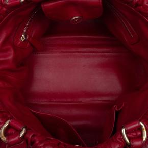 Dior Red Lambskin Gaufre Cannage Delices Tote 4