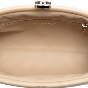 Chanel Cream Quilted Lambskin Timeless Kisslock Clutch 5