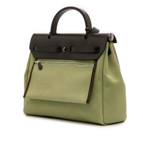 Hermes Pea Green Toile Herbag Zip 31 2