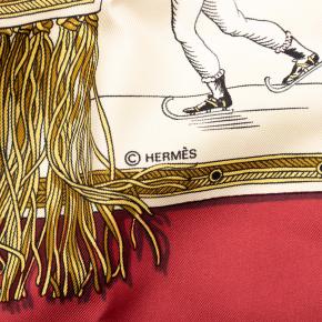Hermes Printed Les Plaisirs du Froid Silk Scarf 90 4
