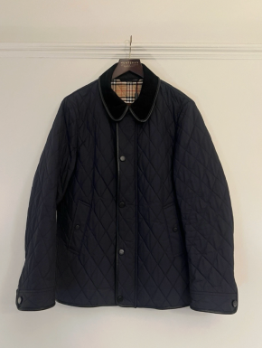 Burberry Navy Blue Quilted Jacket 2