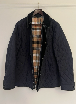 Burberry Navy Blue Quilted Jacket 4