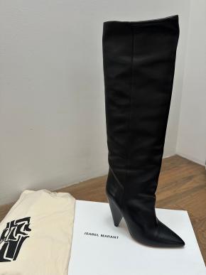 Isabel Marant Black Leather Lybill Leather Boots 3