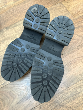 Chanel Black Quilted Leather Chunky Platform Loafers 5