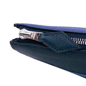 Hermes Blue Togo Swift Endless Road Clutch With Box 9