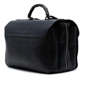 Gucci Black Leather Bamboo Briefcase 3