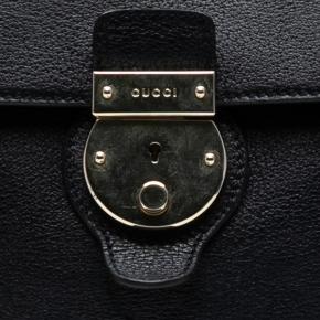 Gucci Black Leather Bamboo Briefcase 7