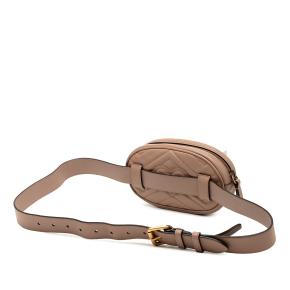 Gucci Beige GG Marmont Matelasse Leather Belt Bag 3