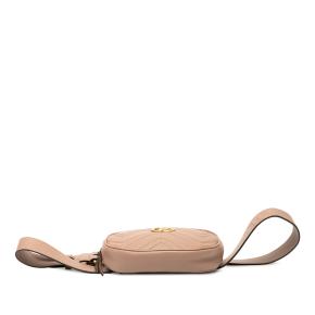 Gucci Beige GG Marmont Matelasse Leather Belt Bag 4