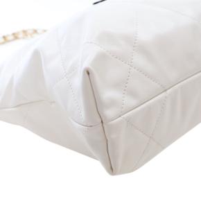 Chanel White Small Goatskin 22 10