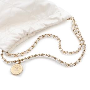 Chanel White Small Goatskin 22 13