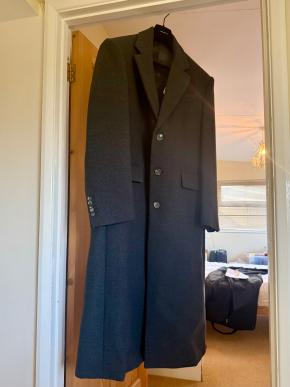 Wardrobe NYC Single Breasted Charcola Grey Coat 4