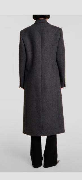 Wardrobe NYC Single Breasted Charcola Grey Coat 3
