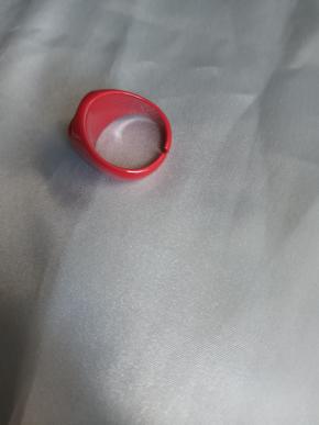Valentino  Red Signet Ring Size R 3
