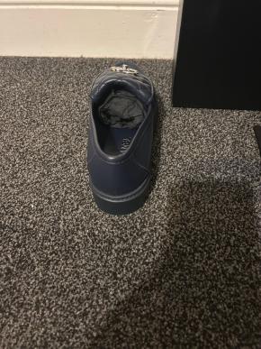 Chanel Navy Blue Leather Moccasins 5