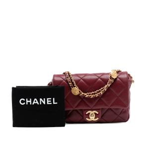 Chanel  Quilted Caviar Twist Your Buttons Min Flap 8