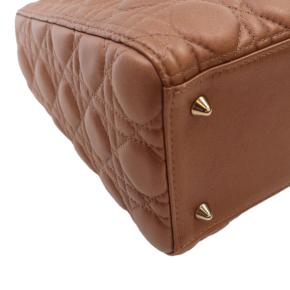 Dior tan Medium Lambskin Cannage Lady Dior 10