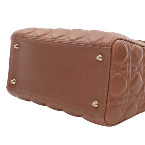 Dior tan Medium Lambskin Cannage Lady Dior 11