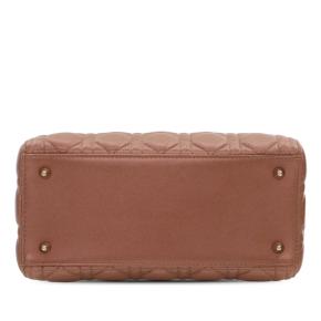 Dior tan Medium Lambskin Cannage Lady Dior 3