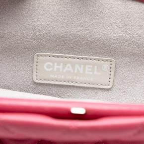 Chanel Pink Quilted Lambskin Kiss Lock Clutch 5
