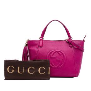 Gucci Pink Small Leather Soho Cellarius Satchel 12
