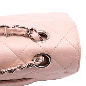 Chanel Pink Medium Classic Caviar Double Flap 13