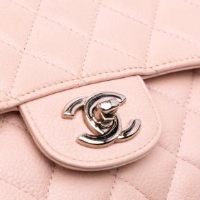 Chanel Pink Medium Classic Caviar Double Flap 7