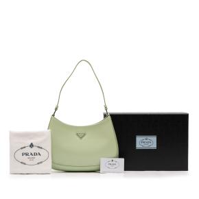 Prada Pea Green Spazzolato Cleo Shoulder Bag 12