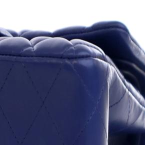 Chanel Blue Medium Classic Lambskin Double Flap 10