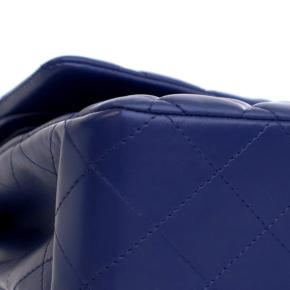 Chanel Blue Medium Classic Lambskin Double Flap 11
